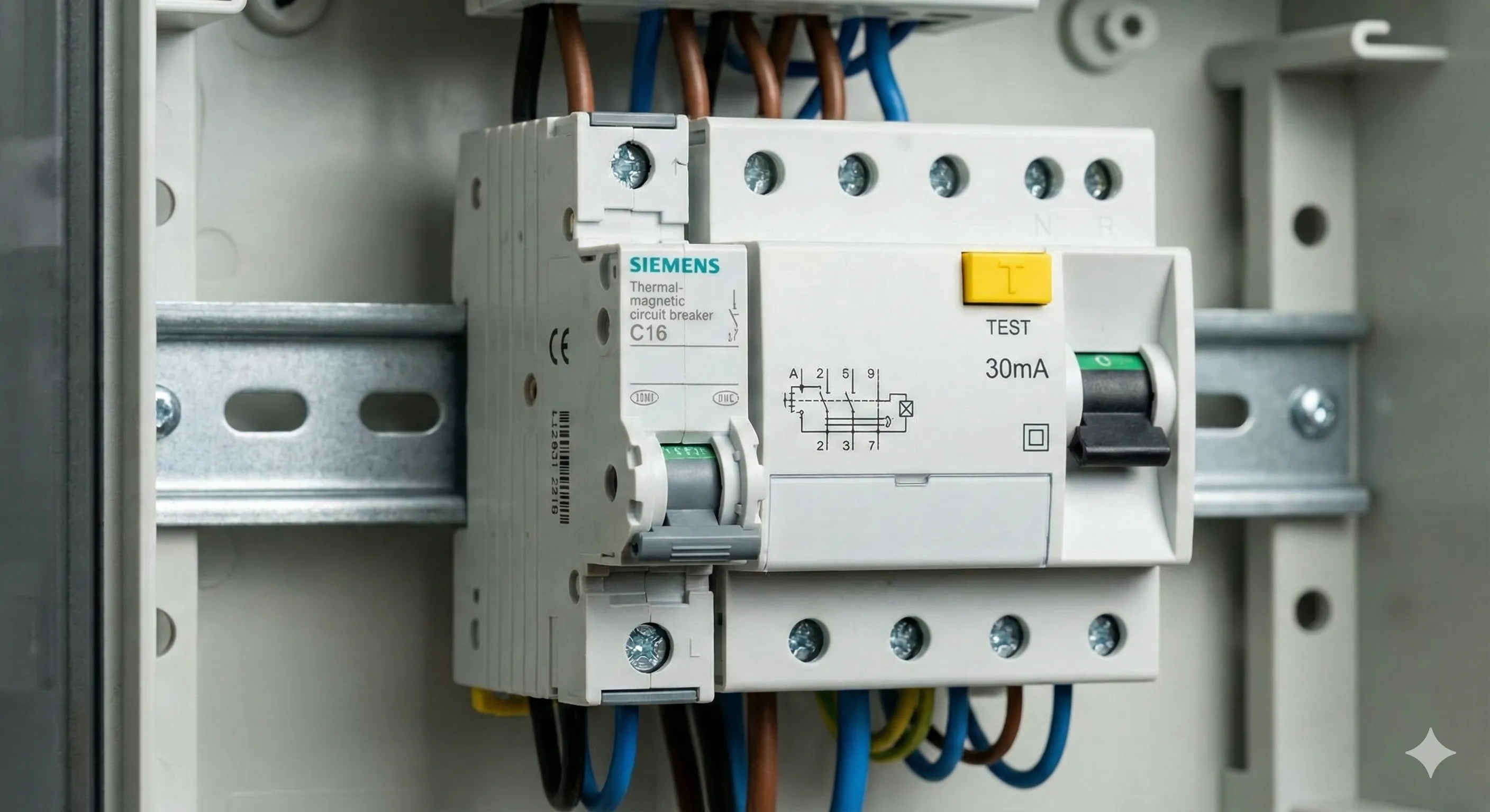 Diferencia visual entre llave térmica y diferencial