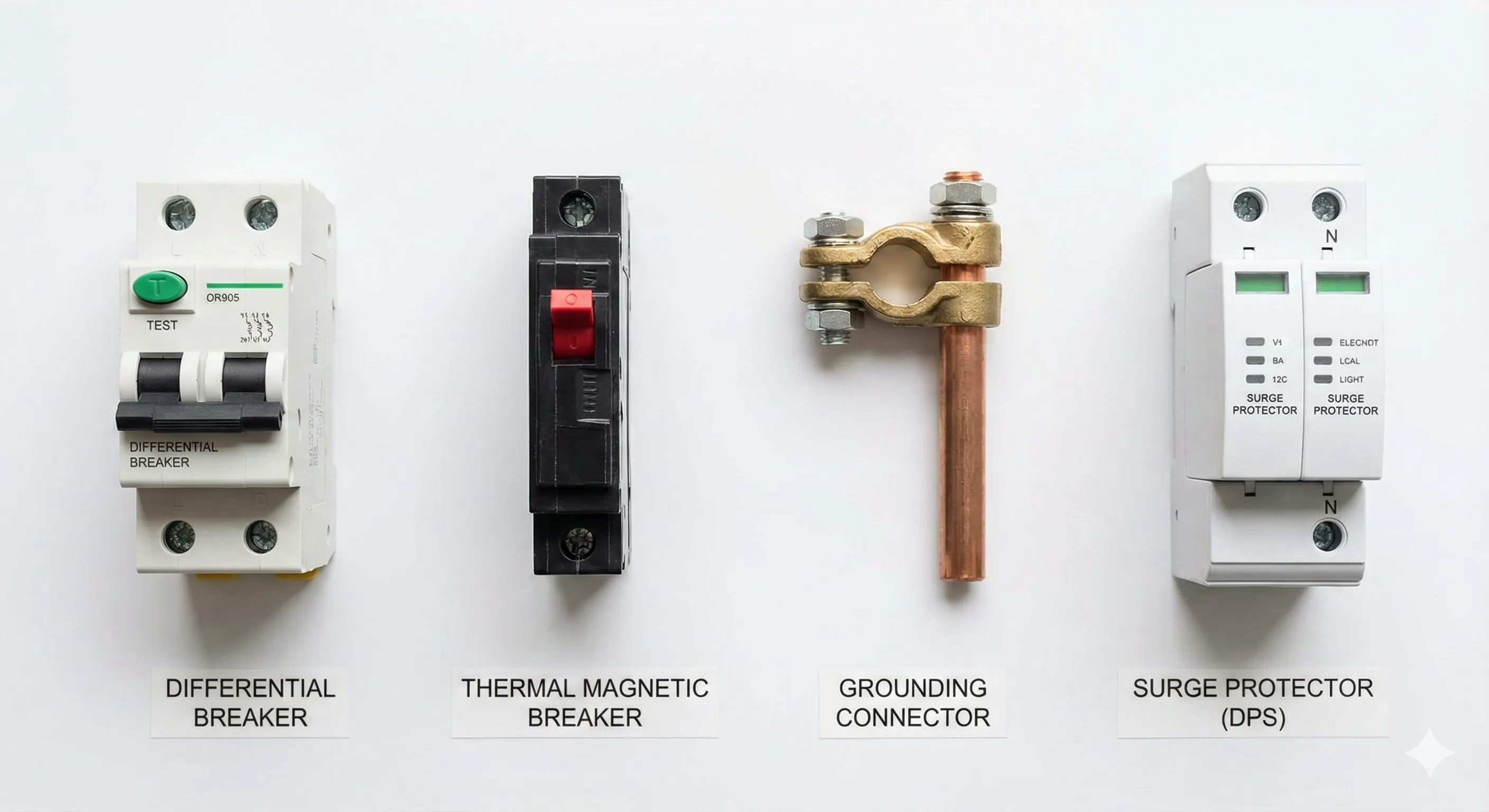 Tablero eléctrico residencial moderno con interruptores termomagnéticos y diferenciales instalados