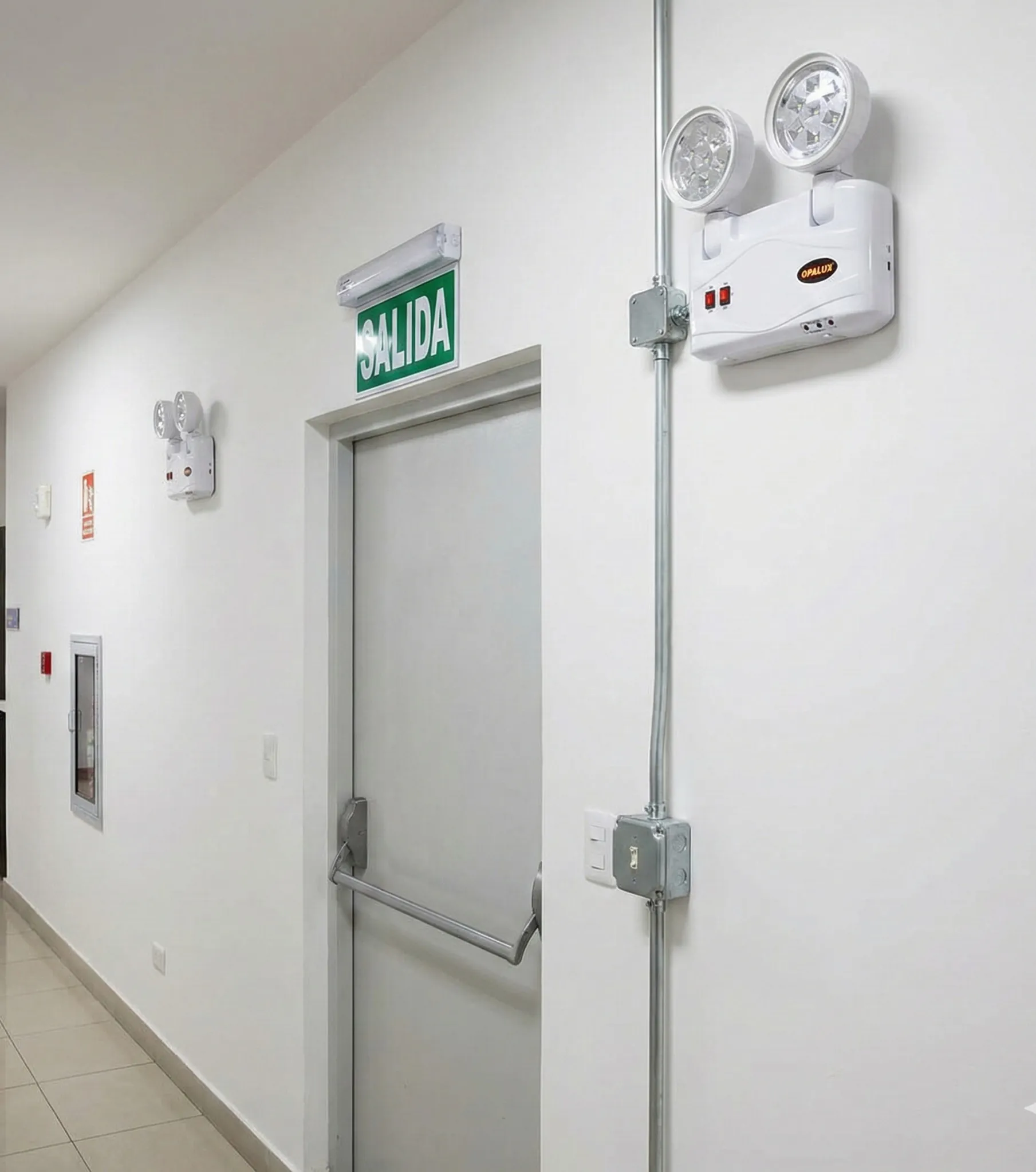 Instalación de luces de emergencia y cableado de tableros comerciales en Cayma, Arequipa